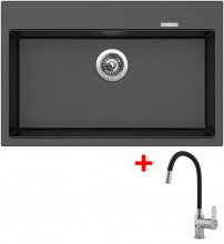 Sinks MAXIMO 780 Metalblack + Flexia 